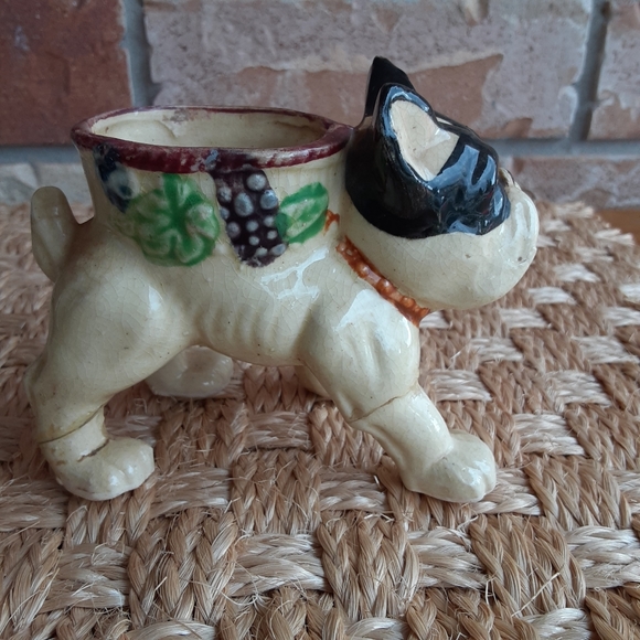 Vintage hand painted ceramic planter vases | Bulldog and Panda | both for $50 - Picture 5 of 15